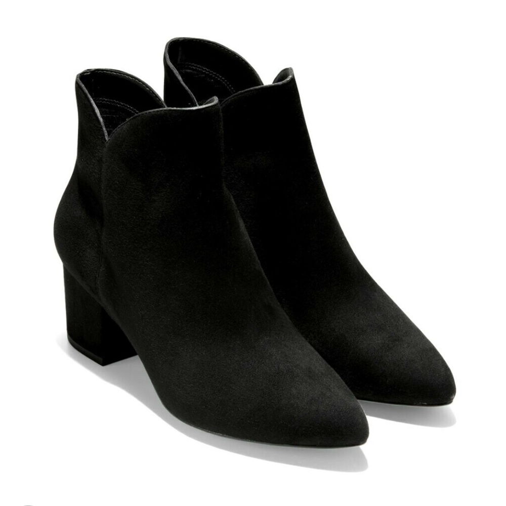 Cole Haan Suede Black Ankle Boots